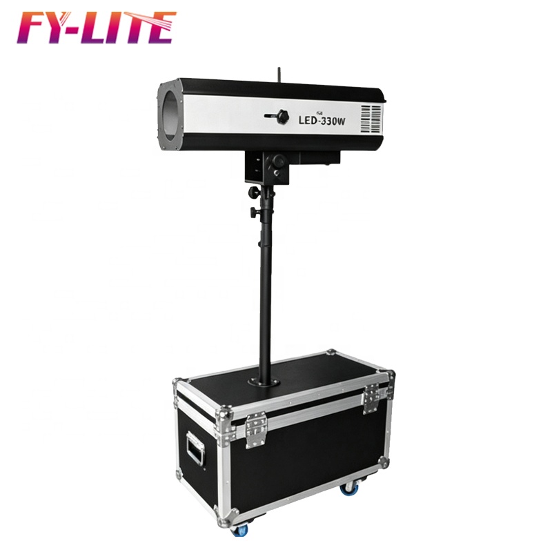 330W LED Follow Spot with Self-contained signal Knob Control,suitable for Use in Entertainment Venues and Wedding Events.