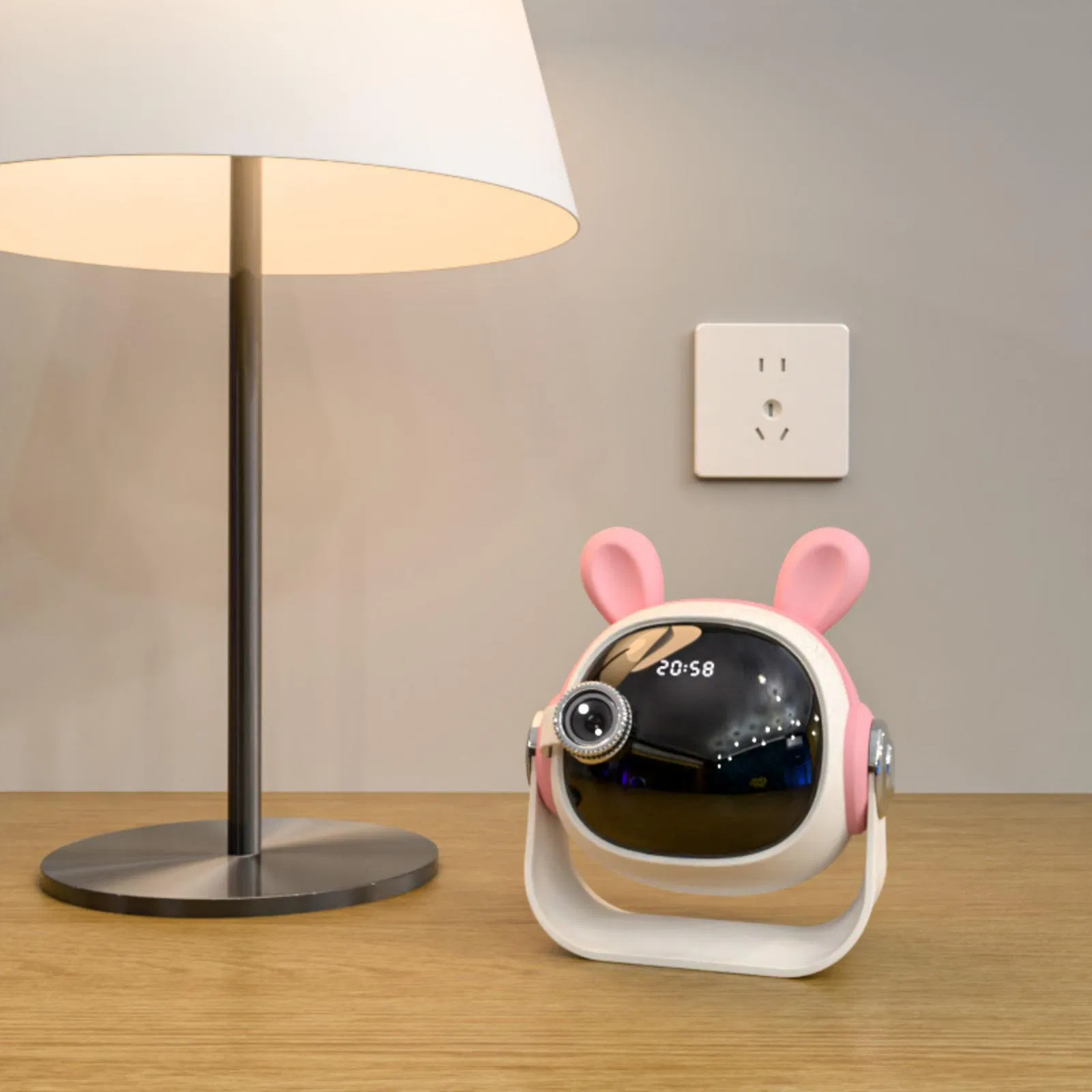 180 Cute Rabbit HD Projector Lamp Rechargeable Ambient Bedroom Lamp Creates Dreamy Starry Sky Atmosphere Decorative Night Light Gift