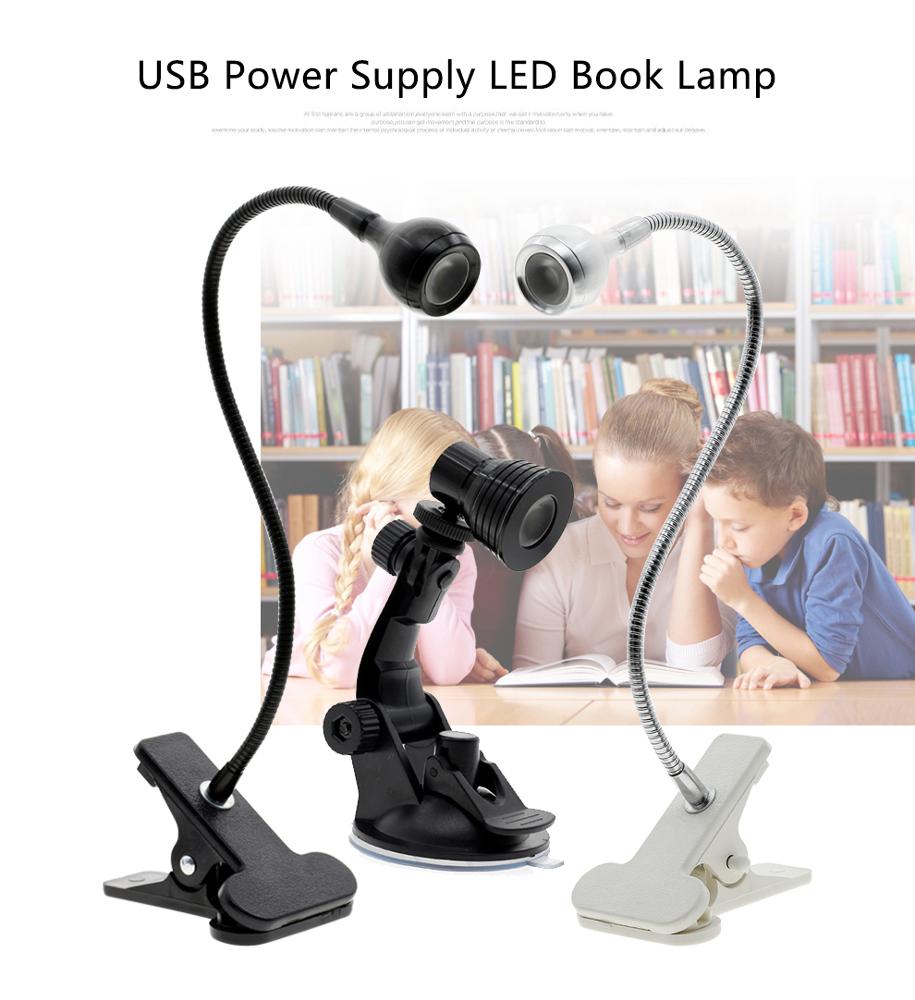 Wholesale USB Rechargeable LED Night Light Clip on Flexible Reading Light Bed Table Desk LED Book Lamp