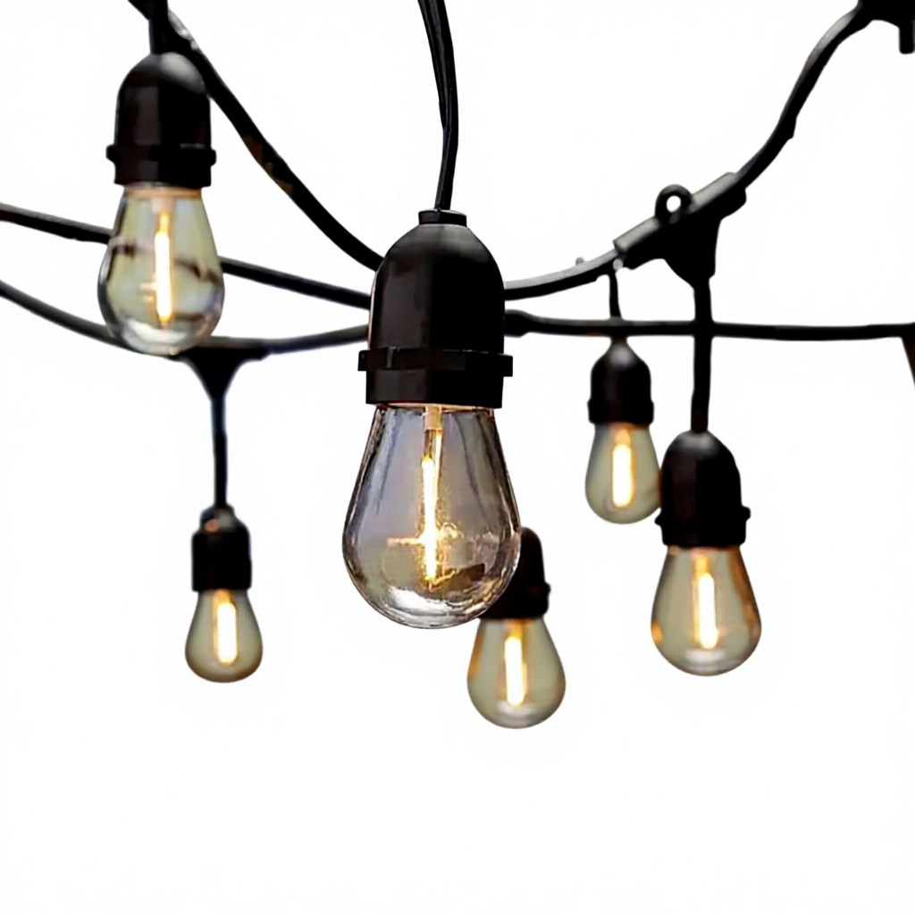 Grade Patio String Lights IP65 Waterproof S14 Dimmable Shatterproof Glass LED Bulbs Garden Party Backyard Cafe Bistro