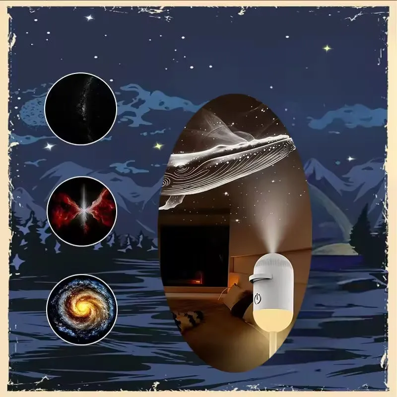 Room Light Baby Ocean with Star Night Lamp USB Decor Christmas Moon Lamp Projector