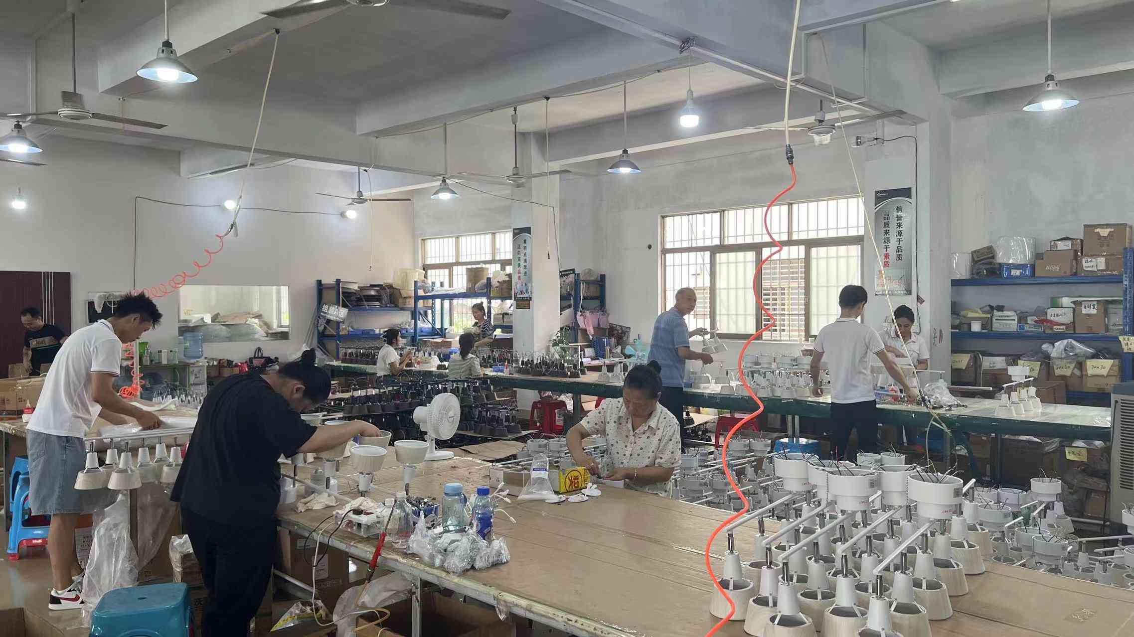 CLC Lighting manual assembly process for precision LED lighting components
