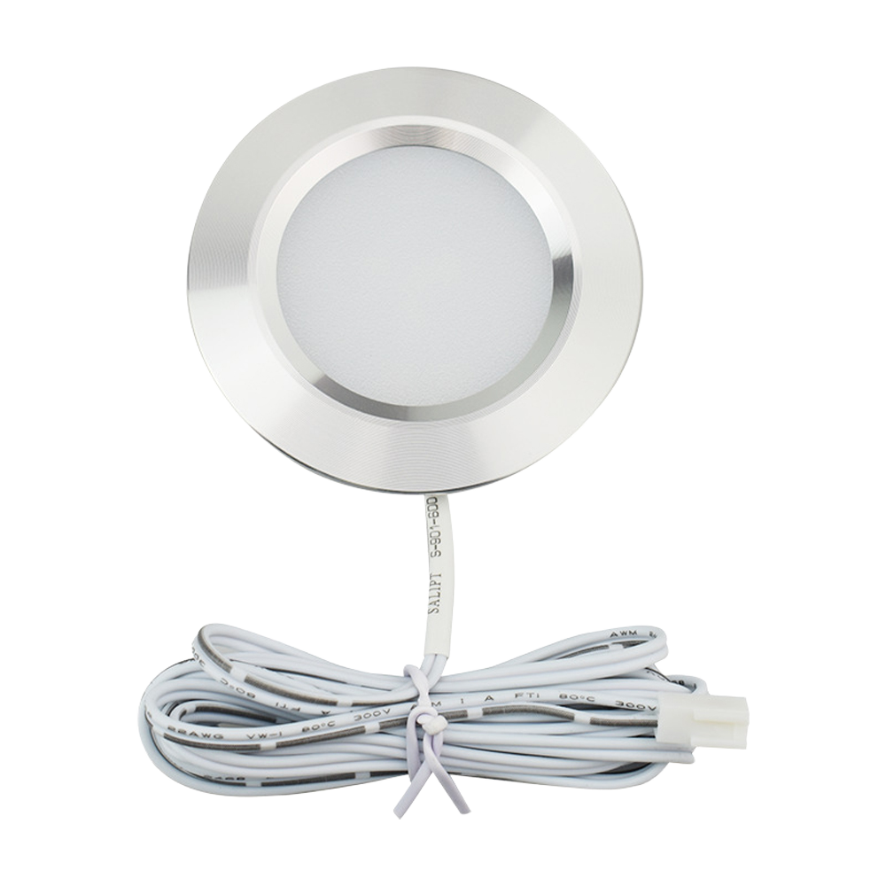 Modern 12V DC 3W LED Puck Light Warm White Aluminum Shell for Kitchen Counter Cabinet Lighting Product Category Cabinet Lights