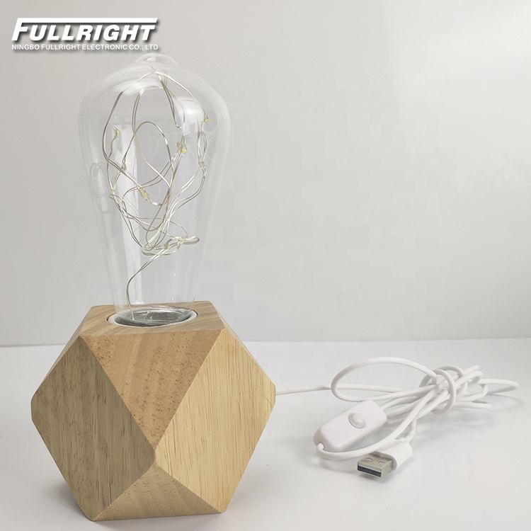 Hot Sell Modern Wooden Bedside Lamp 5V USB Power Touch Control Woods Lamp