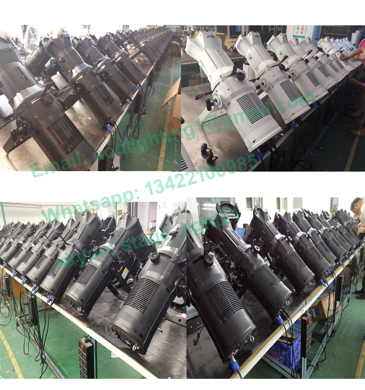 Acdlighting 200w High Bright High Definition 4in1 Rgbww Led Ellipsoidal Profile Lekos Spot Light for Church Stage