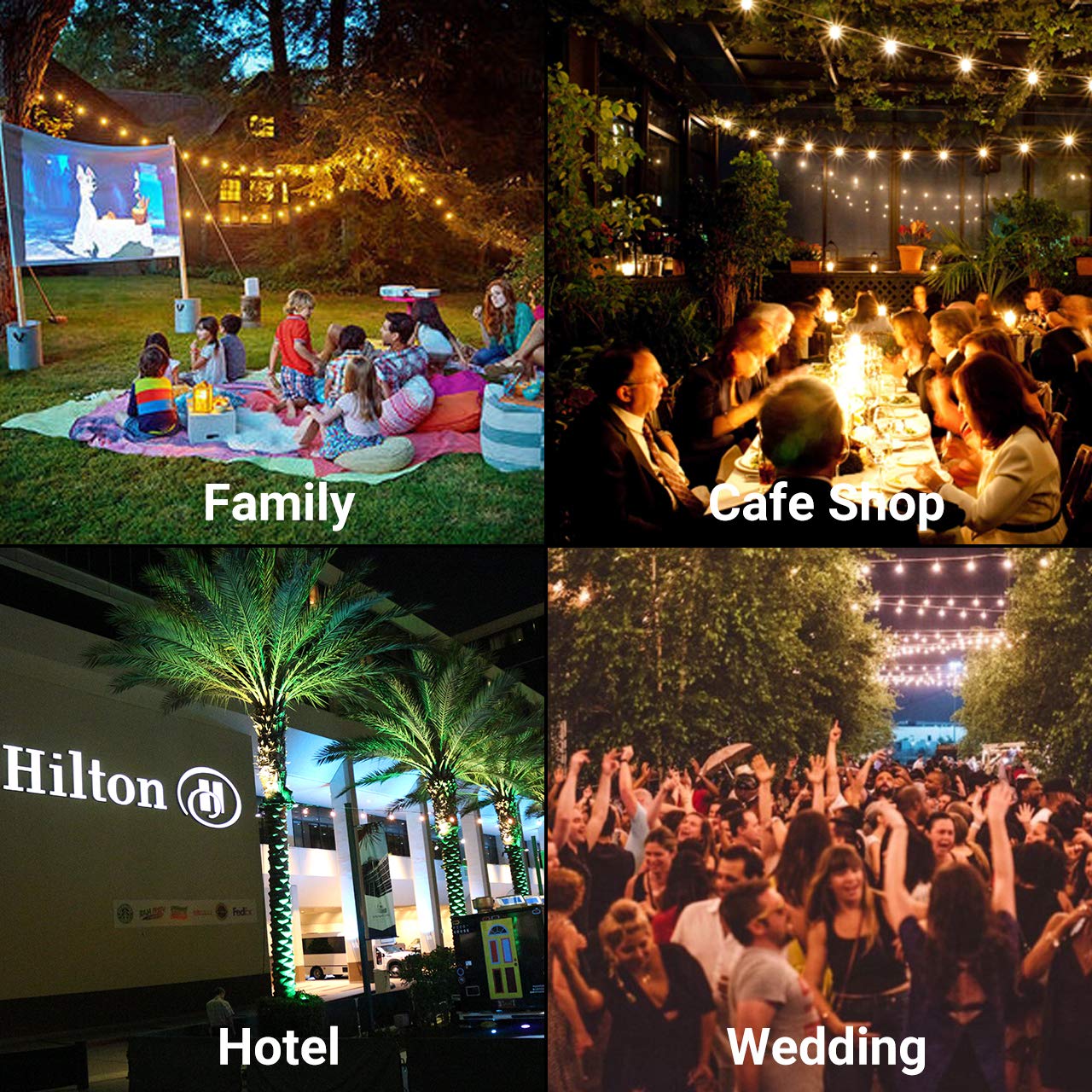 Hot Sale Decorative Outdoor Waterproof 48 ft S14 Edison String Lights