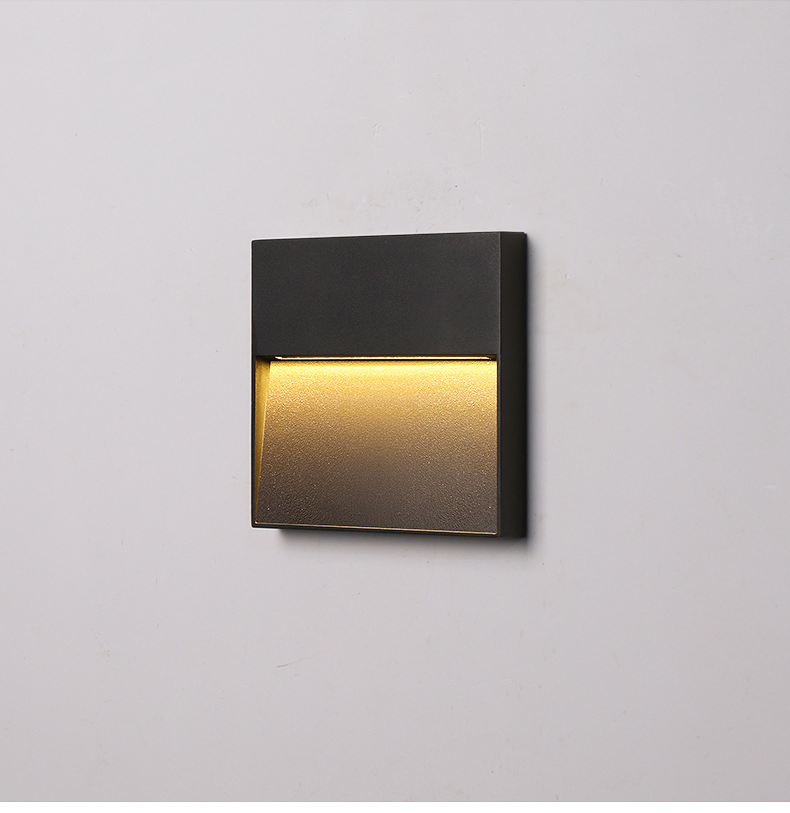 7W/9W/12W LED Aluminum Waterproof Anti-Glare Outdoor Wall Surface-Mounted Stair Corner Step Light