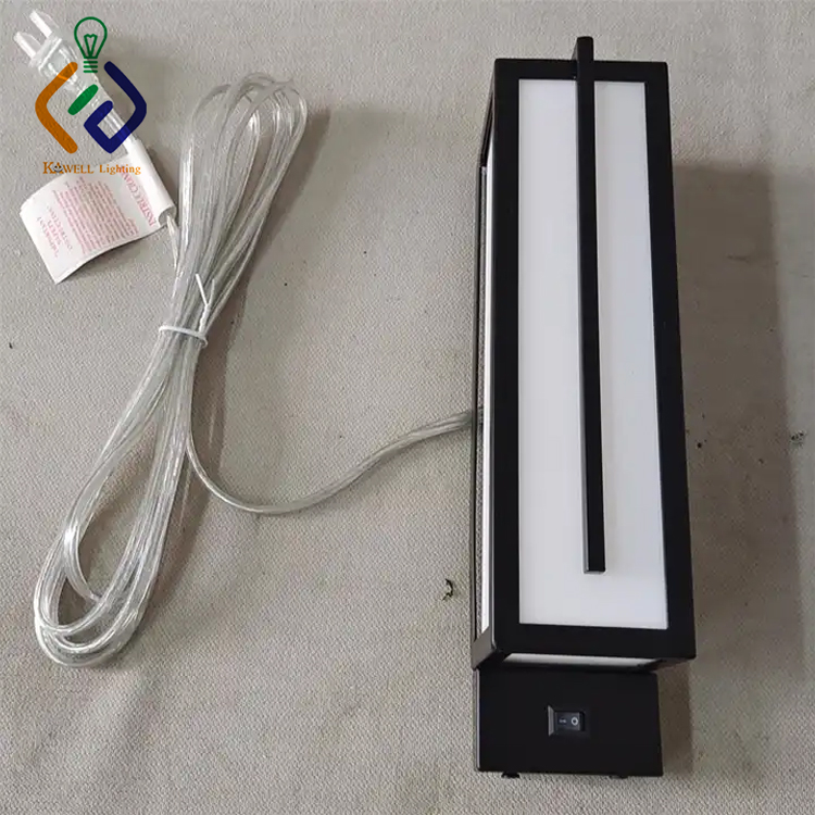 Motel 6 Gemini Matte Black Finish Headboard Light Acrylic Wall Sconce Led Indoor Room Wall Lamp for Hotel Living Room