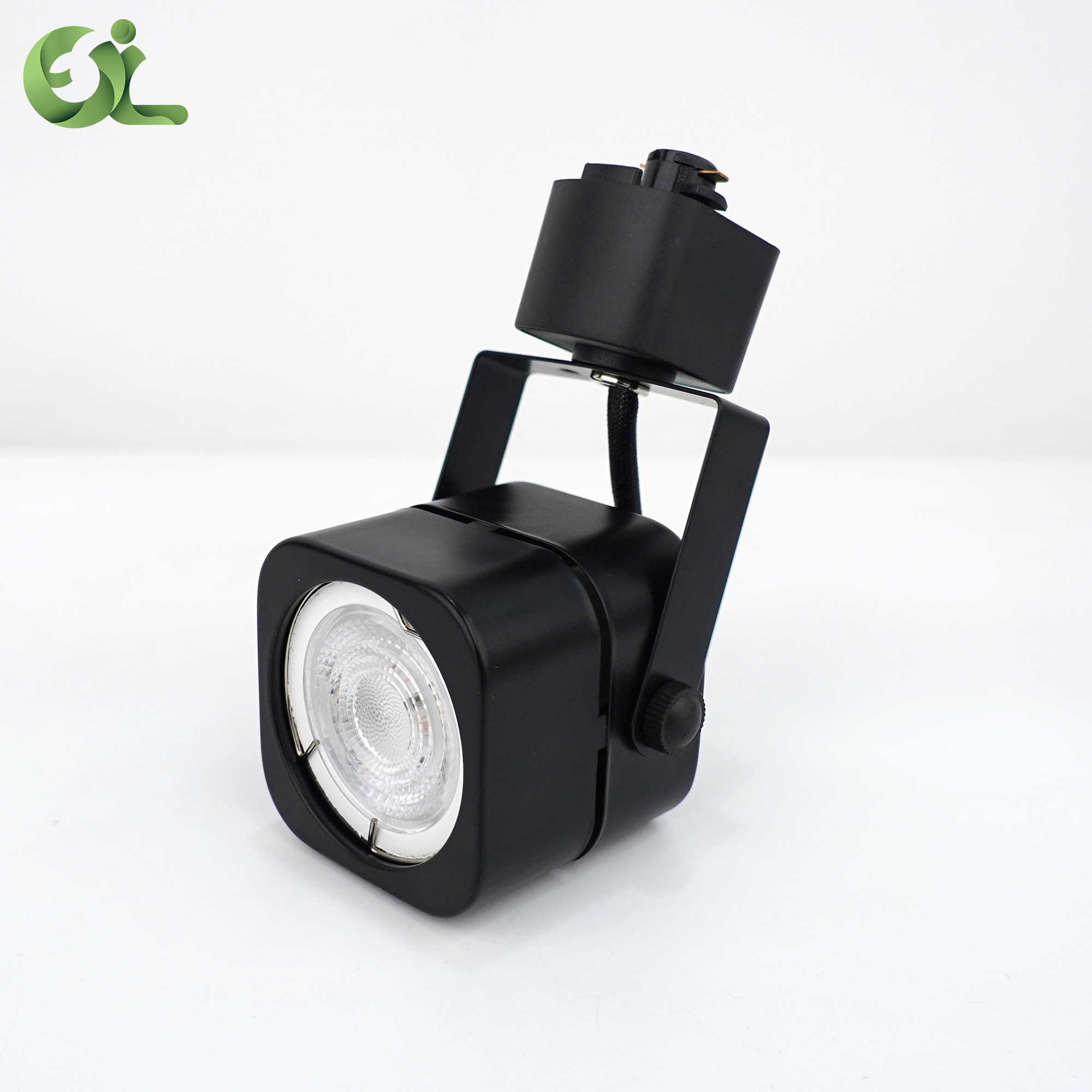 Industrial Style GU10/5.3 LED Track Light Fixture Empty Track Lighting System with Metal Guide Rail Bracket for Home Office