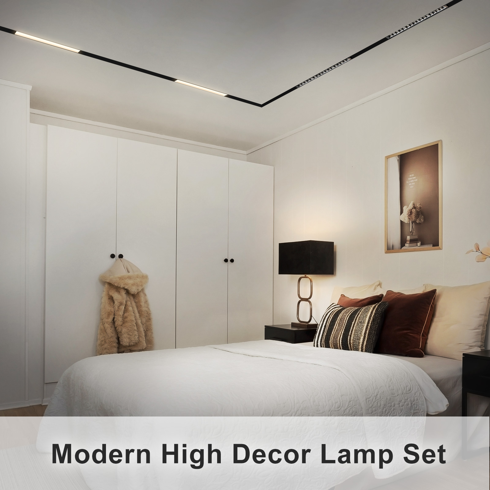 SCON Embedded 3CCT Magnetic Grille LED Track Light, Dimmable Linear Recessed Lighting - Duty-Free Direct to US,