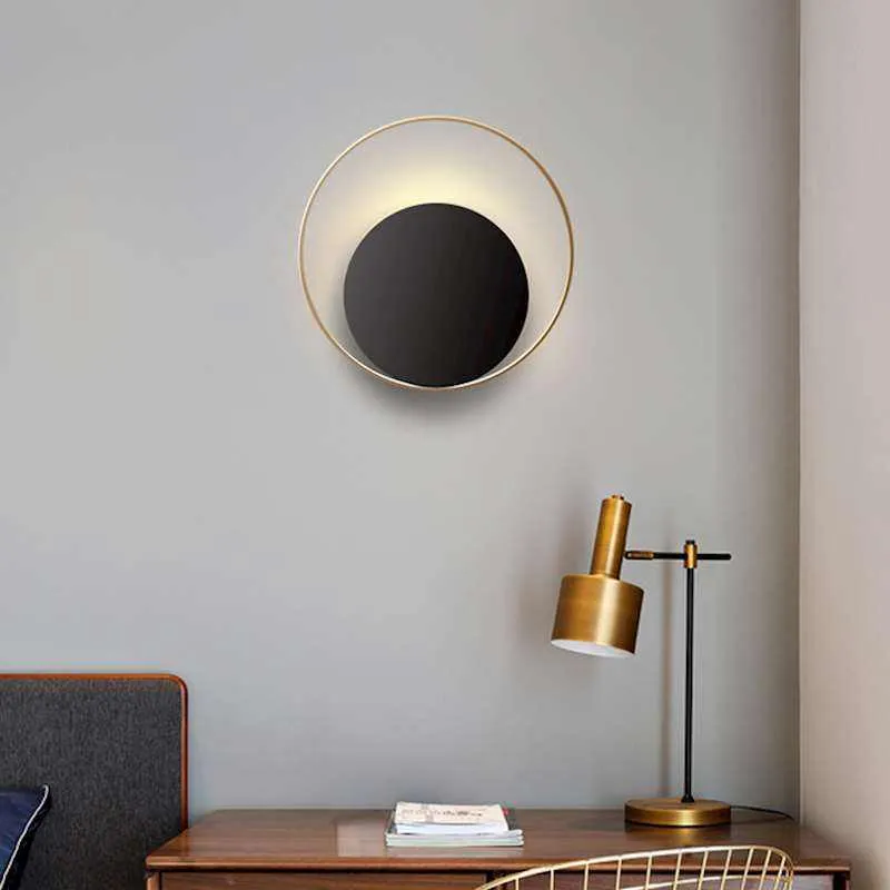 Modern Wallbathroom Vanity Fixture Black Sconce LED Indoor Wall Lights