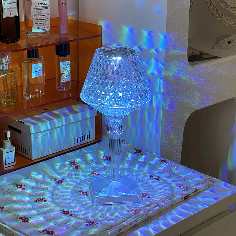 16-Color Touch Crystal Diamond Table Lamp Gallery 9