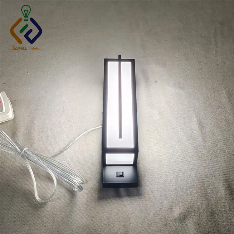 Motel 6 Gemini Matte Black Finish Headboard Light Acrylic Wall Sconce Led Indoor Room Wall Lamp for Hotel Living Room