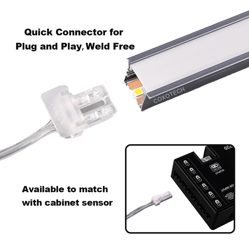 Free Cutting Soldering Recessed Recess LED Strip Light with Aluminum Liner Profile Embedded 12V 24V Mini Track Cabinet Light