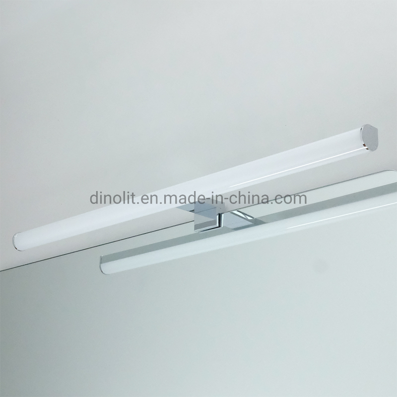 Professional Design Chrome Aluminum Surface 3 Way Mounting 30cm/45cm/60cm LED Bathroom Front Mirror Light for Furniture/Bath Vanity/Cabinet/Mirror Frame IP44 CE