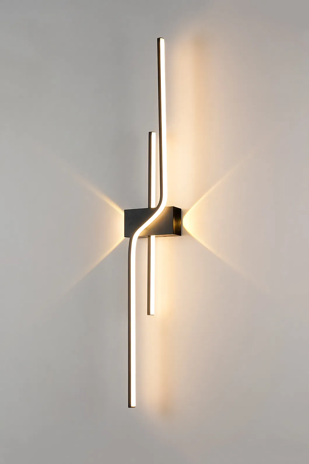Modern LED Bathroom Vanity Light Black Linear Energy Storage Wall Light for Bedroom Living Room Corridor Stairs
