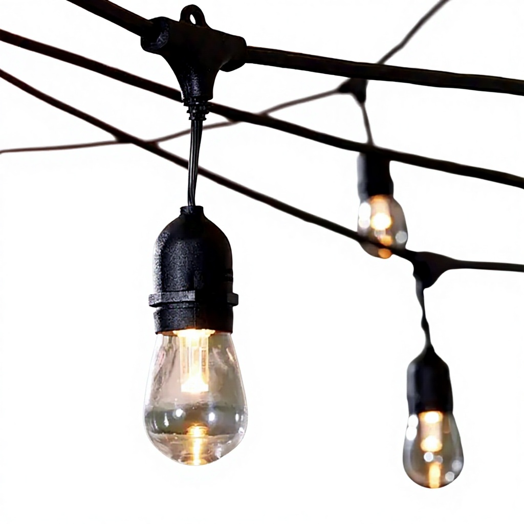 Grade Patio String Lights IP65 Waterproof S14 Dimmable Shatterproof Glass LED Bulbs Garden Party Backyard Cafe Bistro