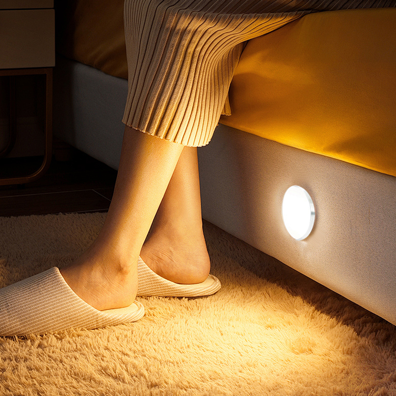 Warm Mini Round Lights, USB Plug-in Type, Ideal for Bedrooms, Cabinets, Wardrobes, Wine Cabinets, RVs and More