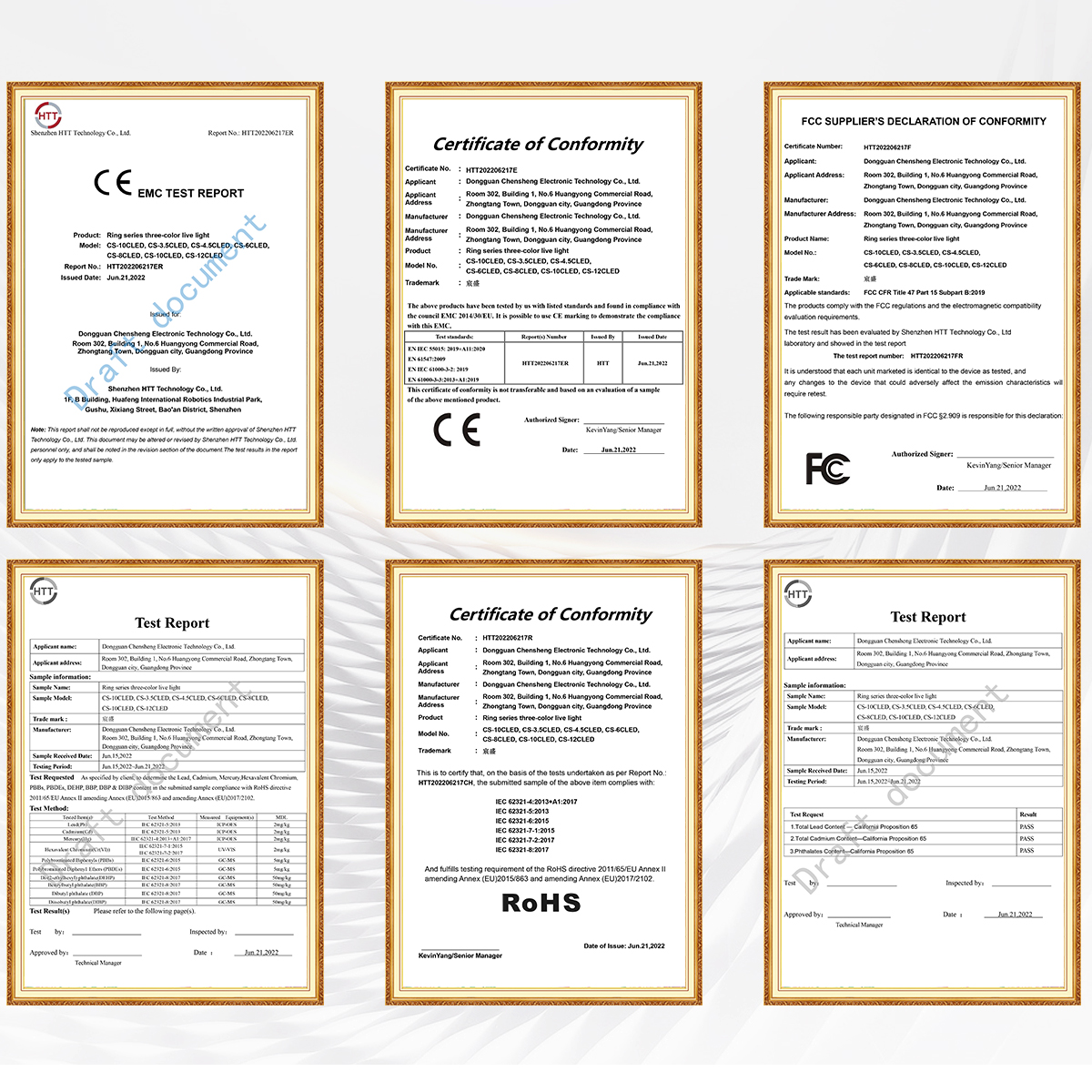 Quality Certifications Display