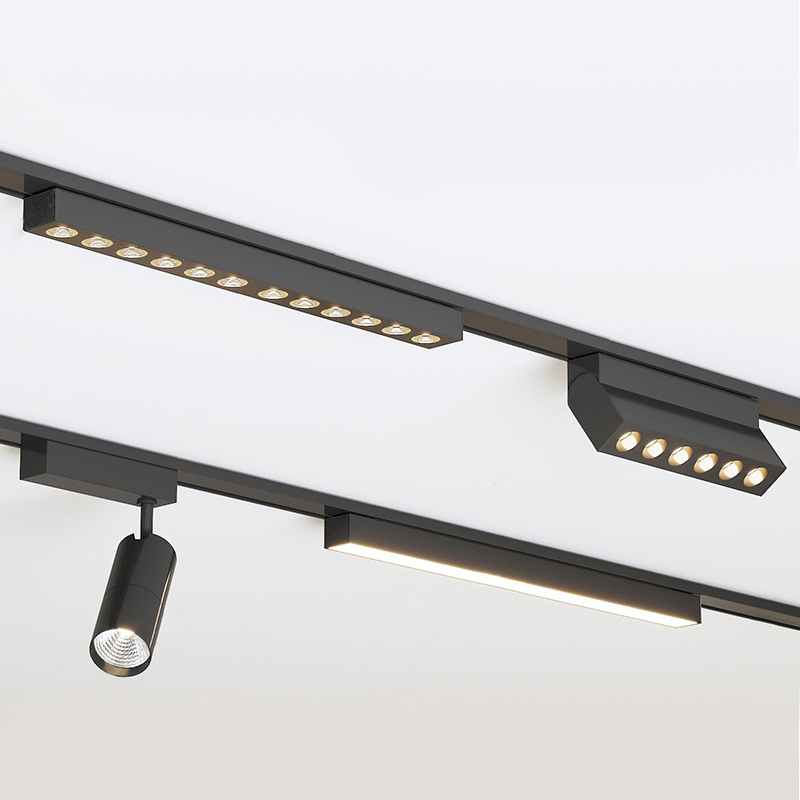 Pro Recessed DC 48V Aluminum Modern Magnetic Track Rail System-2-Wire Linear Lighting