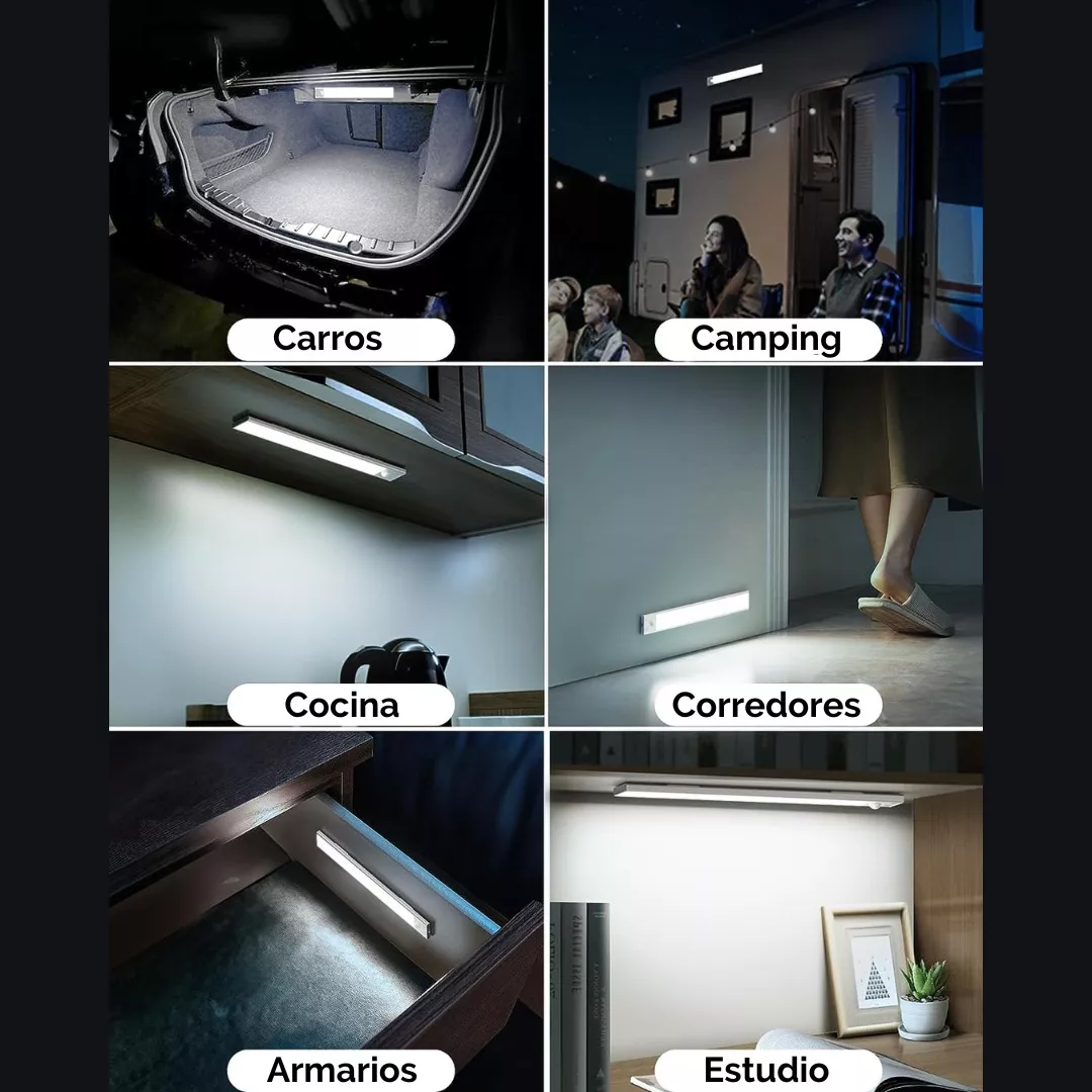 USB Rechargeable Magnetic Wall Motion Sensor Night Lamp Warodrobe Light Under Led Cabinet Lights