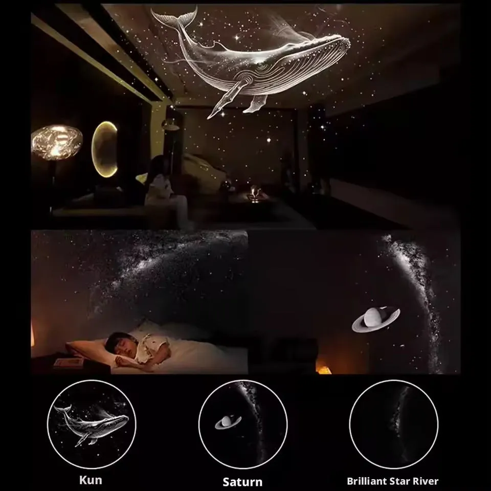 Room Light Baby Ocean with Star Night Lamp USB Decor Christmas Moon Lamp Projector
