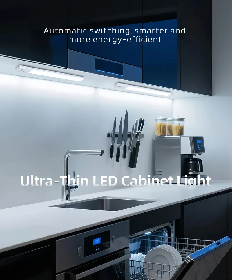Indoor Lighting Rechargeable Magnetic 3CCT PIR Motion Sensor Night Lamp Backlit Flood LED Cabinet Light for Kitchen Bedroom Wall