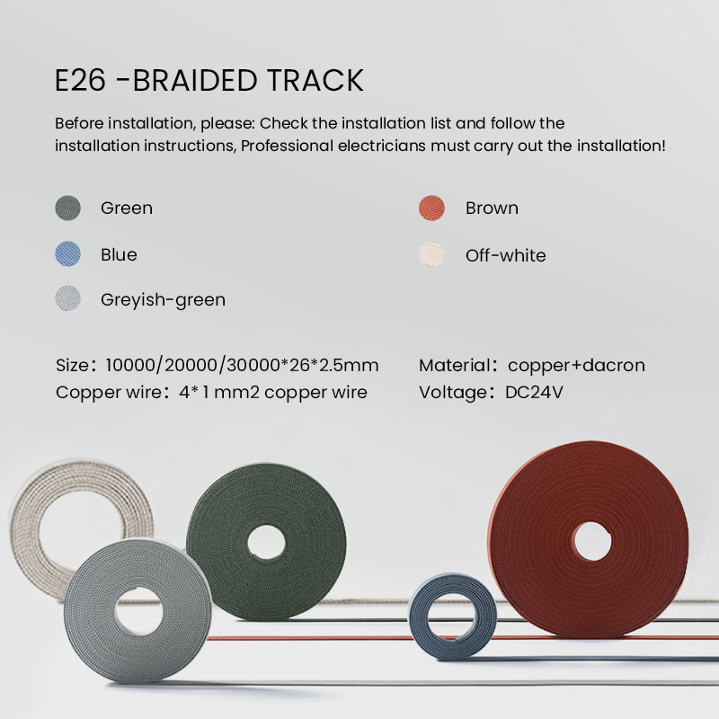 Modern DC24V Indoor LED Flexible Linear Dimmable Track Light for Residential Commercial Hotel Belt Woven Track Lights