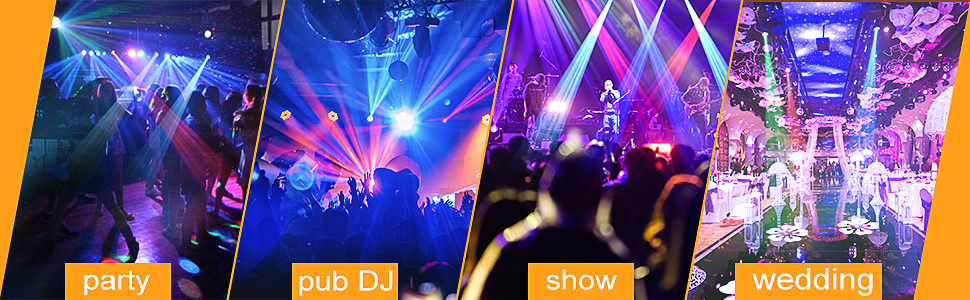 EU Warehouse Duty Free 60W LED Moving Head Spot Light 8 Gobos 8 Colors DMX512 Professional Stage Lighting for DJ Disco Party