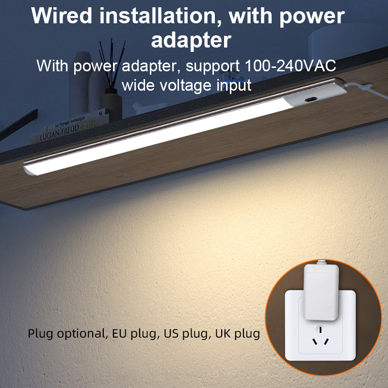 Modern 24V EU/US/UK Plug LED Cabinet Lights 560LM Hand Sweep Induction Charger