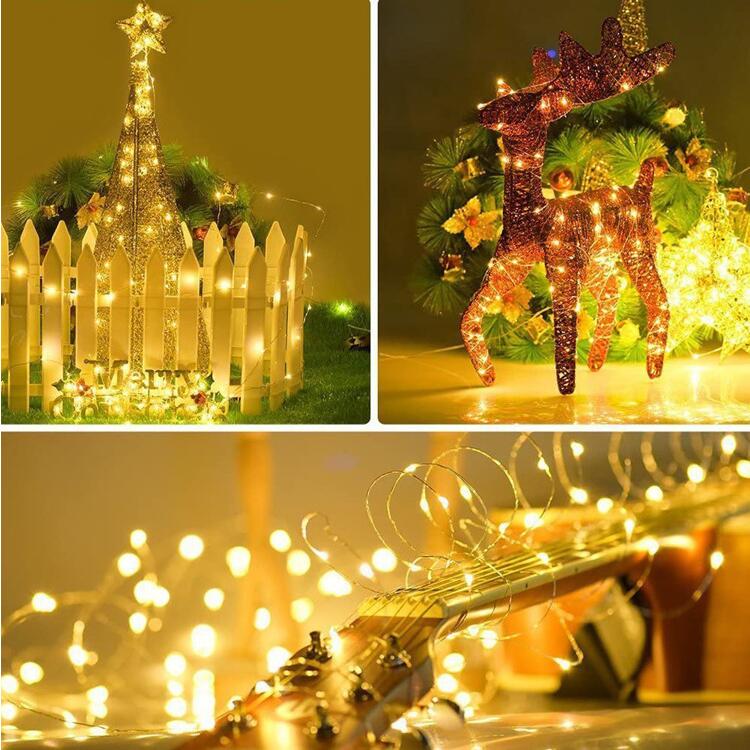 Remote Control USB Copper Wire LED String Lights Low Voltage Waterproof Outdoor New Year Lantern Festival Lighting Decoration