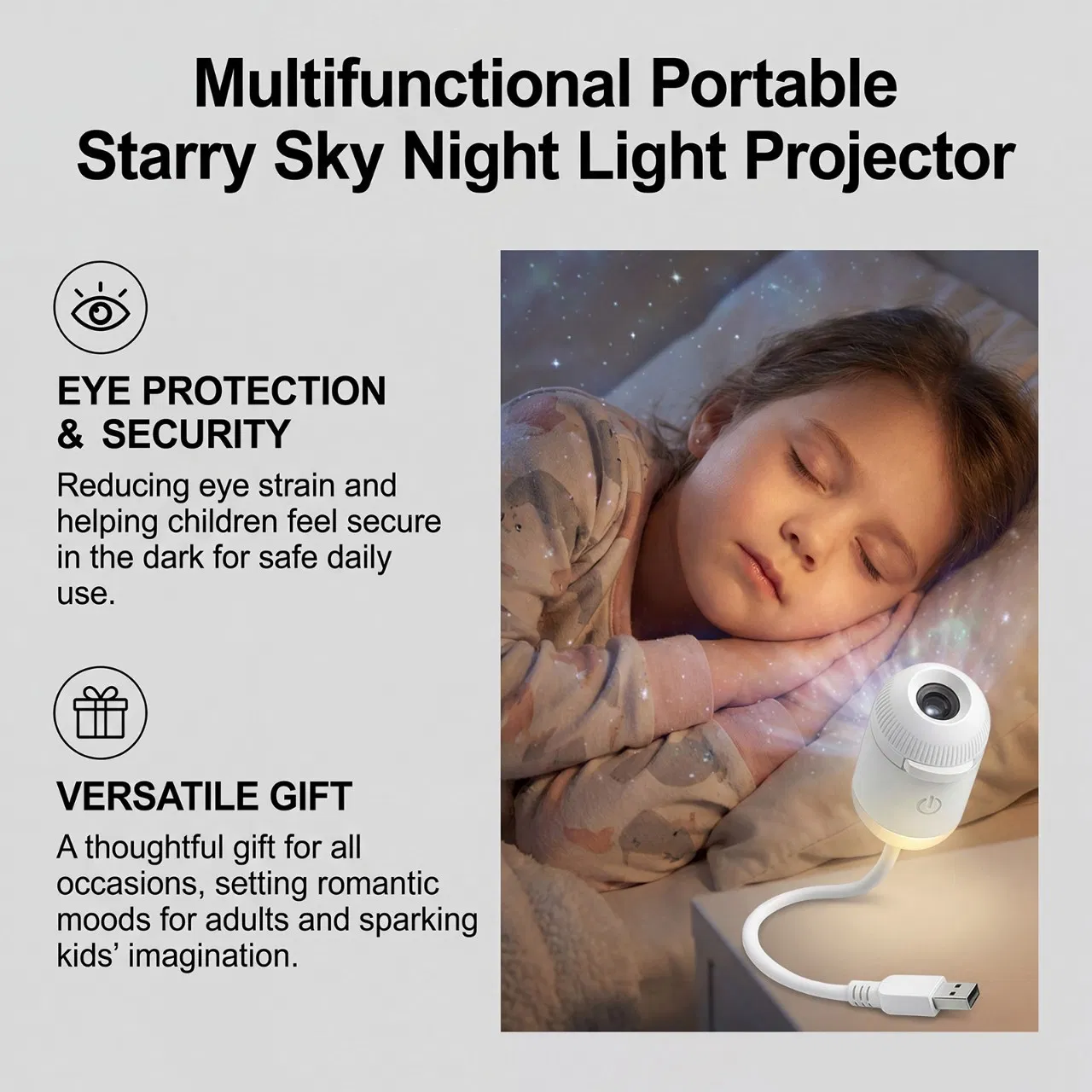 Room Light Baby Ocean with Star Night Lamp USB Decor Christmas Moon Lamp Projector