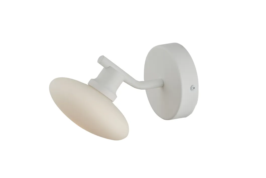 Luxury LED Vanity Bathroom Mirror White Wall Light with Opal Glass Design for Bathrooms