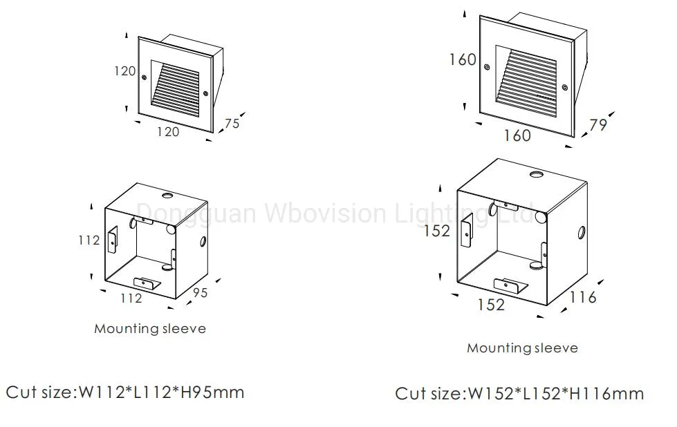 IP65 Aluminium LED Flood Lights 3X1w LED High Power Step Wall Light