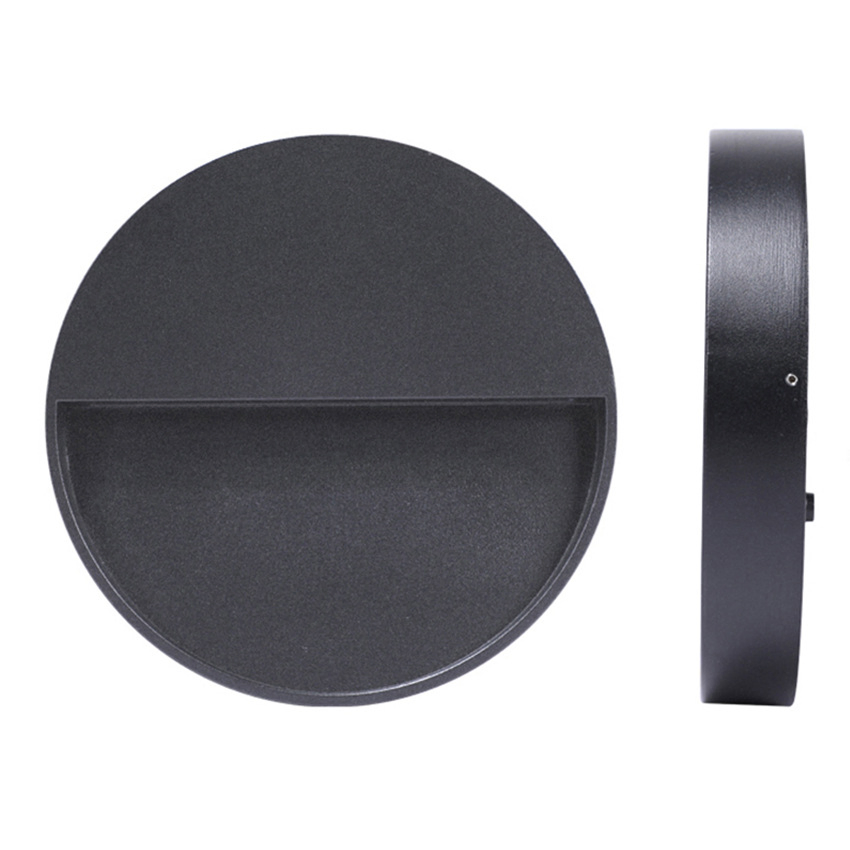 7W LED Aluminum IP65 Outdoor Round Circle Surface-Mounted LED Step Stair Wall Light