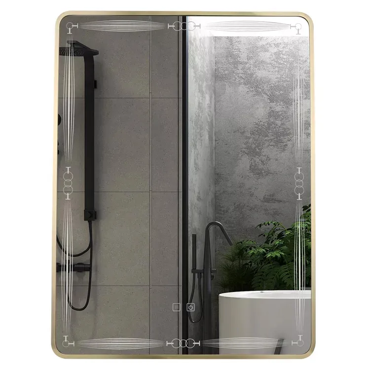 High Quality Waterproof Square Aluminum Glass Mirror Bathroom LED Vanity Makeup Light