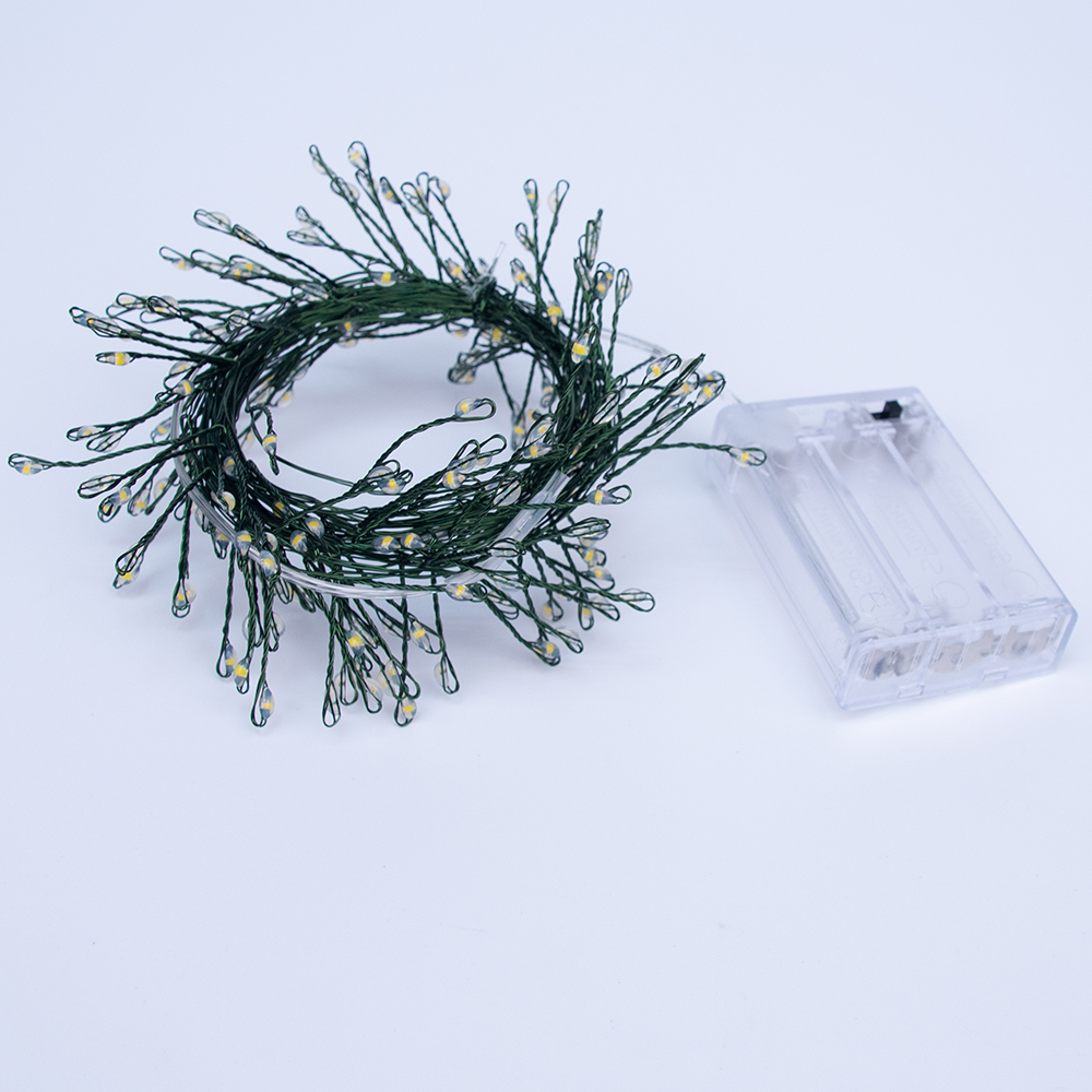 Firecracker Fairy String Lights Twinkle Cluster Lights with Remote 8Mode Waterproof Copper Wire Decorative Lighting 3AA Battery