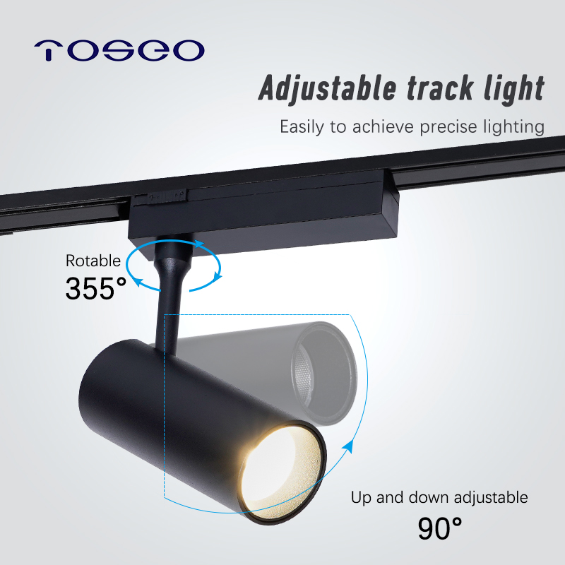 Modern Cob Chip LED Track Lighting 24W Surface Mounted Ultra-Thin Aluminum Lamp Body Magnetic Track Lighting