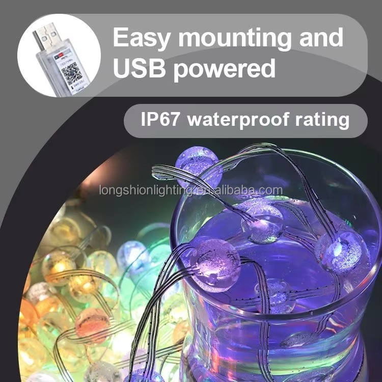 LED String Lights With Remote Control Usb Rgb Fairy Twinkle String Light Wedding Party Home Garden Decoration Light