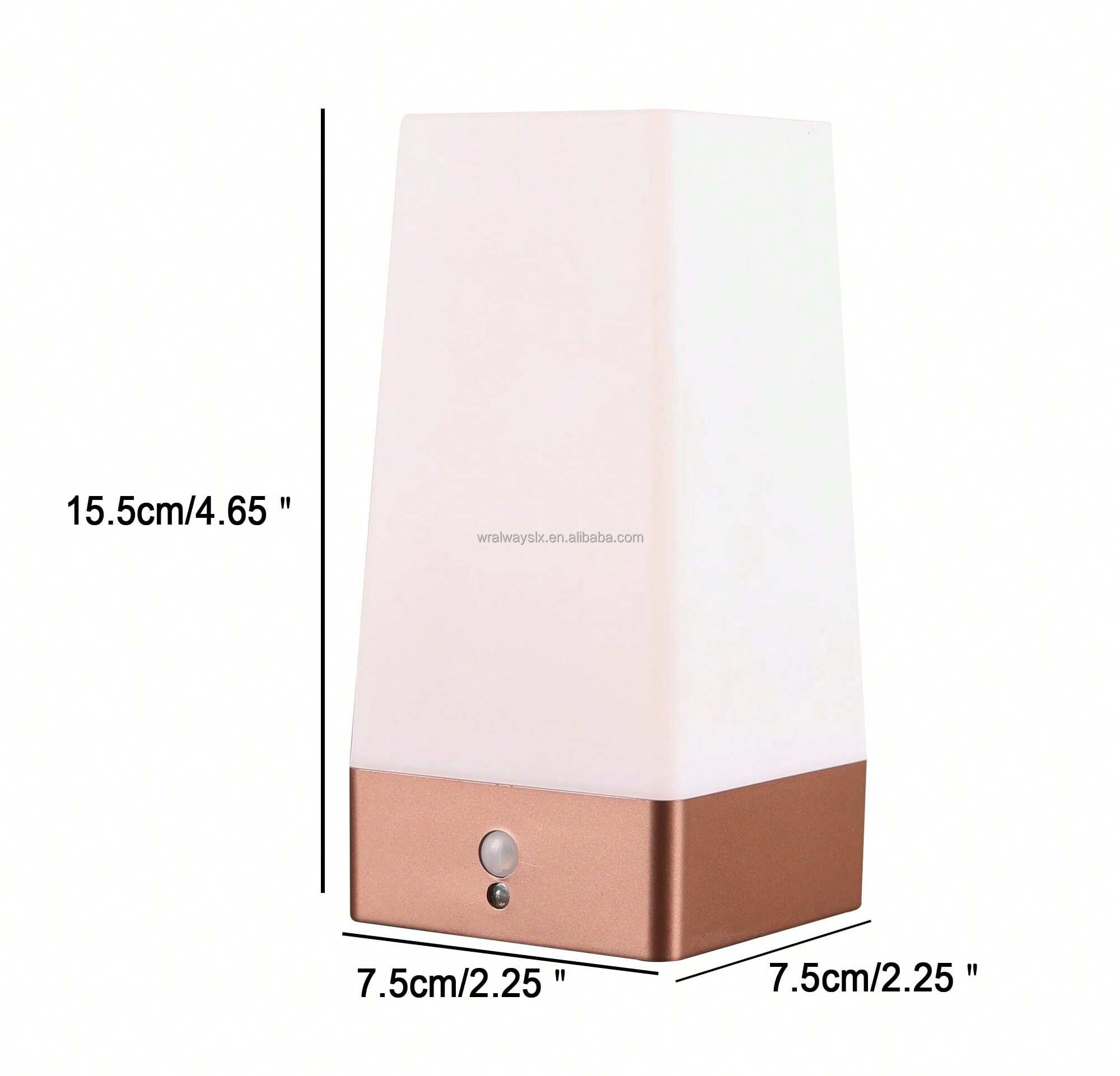 Round Retro LED Night Light with PIR Motion Sensor, Battery Powered Bedside Lamp