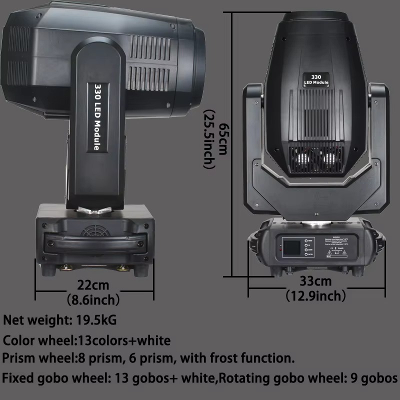 Professional 330W BSW LED Moving Head Beam Spot Wash 3IN1 Stage Light for Bar KTV Party Club Lighting