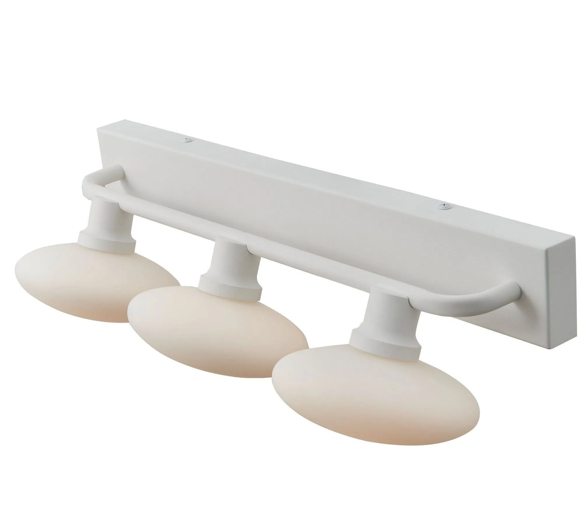 Luxury LED Vanity Bathroom Mirror White Wall Light with Opal Glass Design for Bathrooms