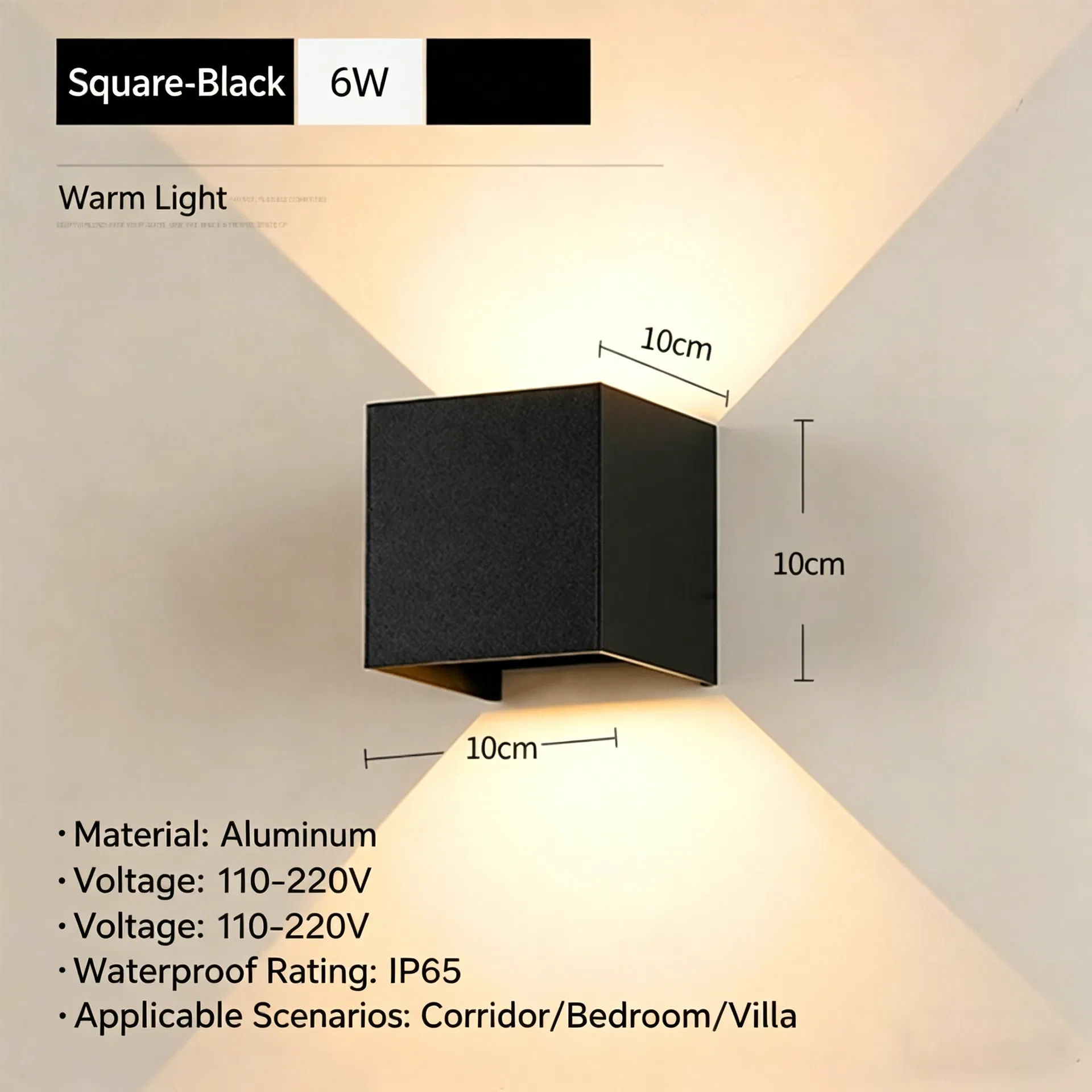 Garden Courtyard LED Wall Light Exterior Step Fixture