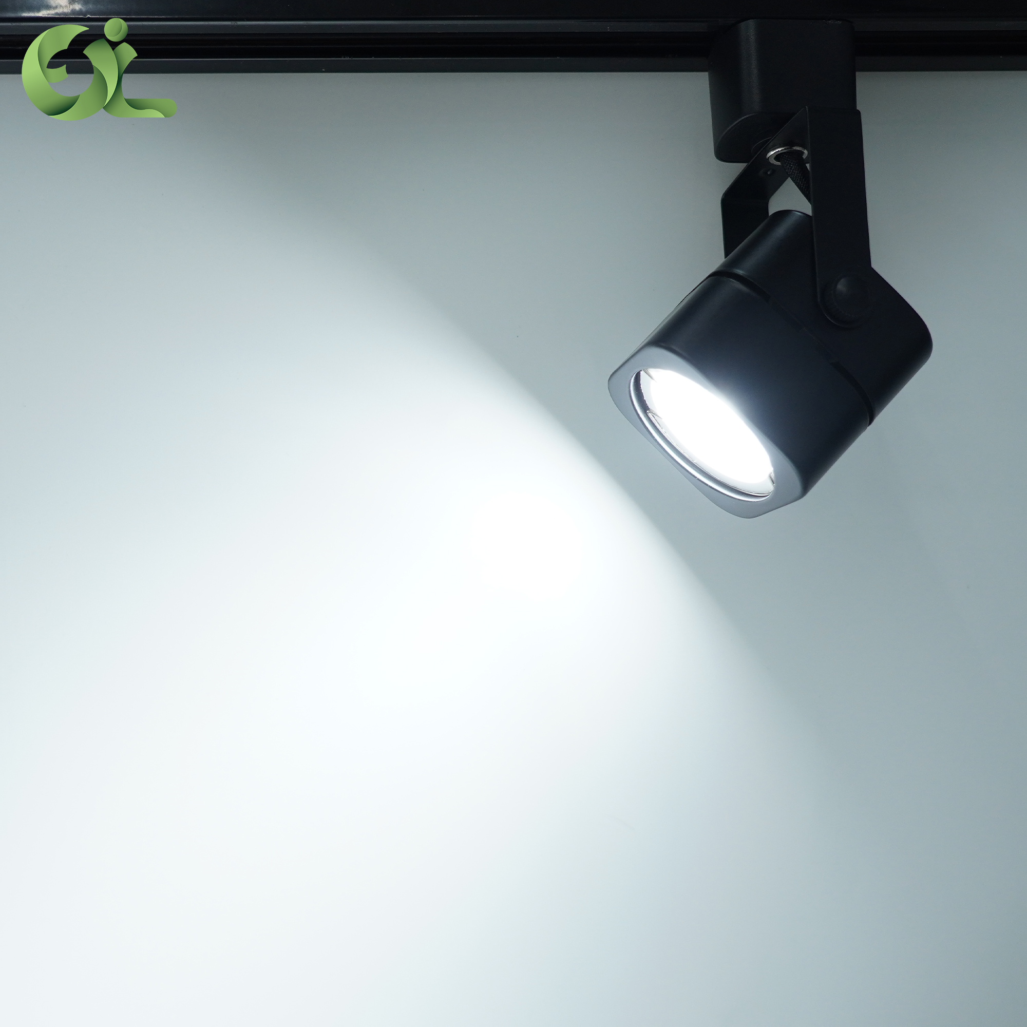 Industrial Style GU10/5.3 LED Track Light Fixture Empty Track Lighting System with Metal Guide Rail Bracket for Home Office