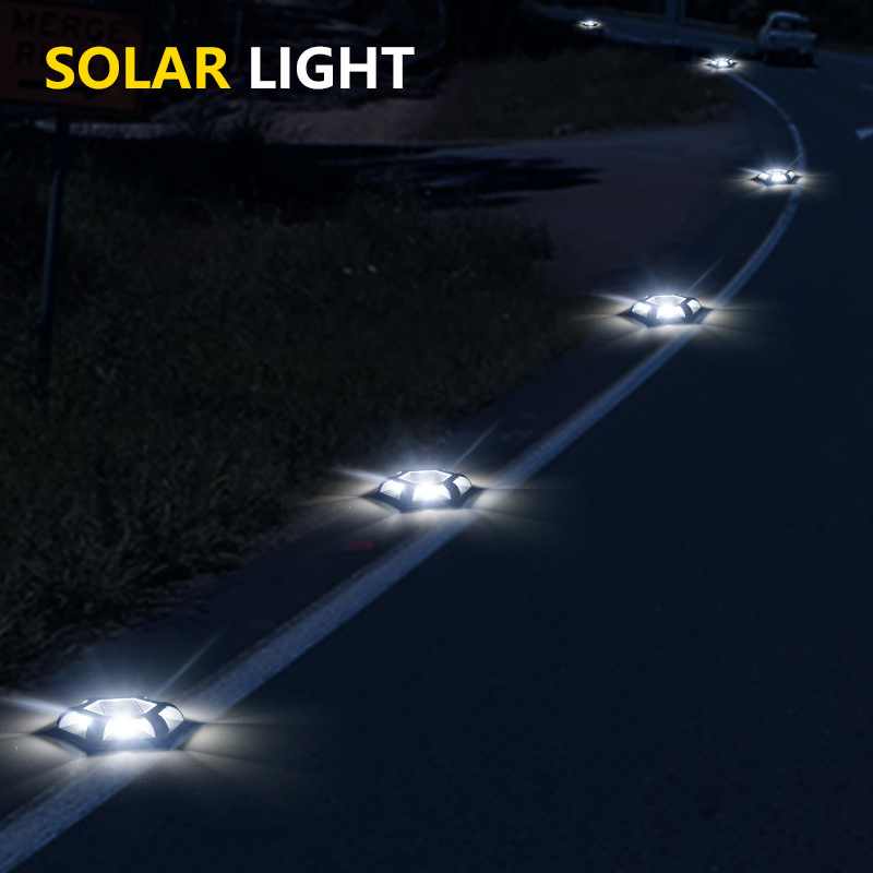 LED Solar Buried Lights High Compression Outdoor Waterproof 6LED Road Lights Deck Lights Trail Step Lights