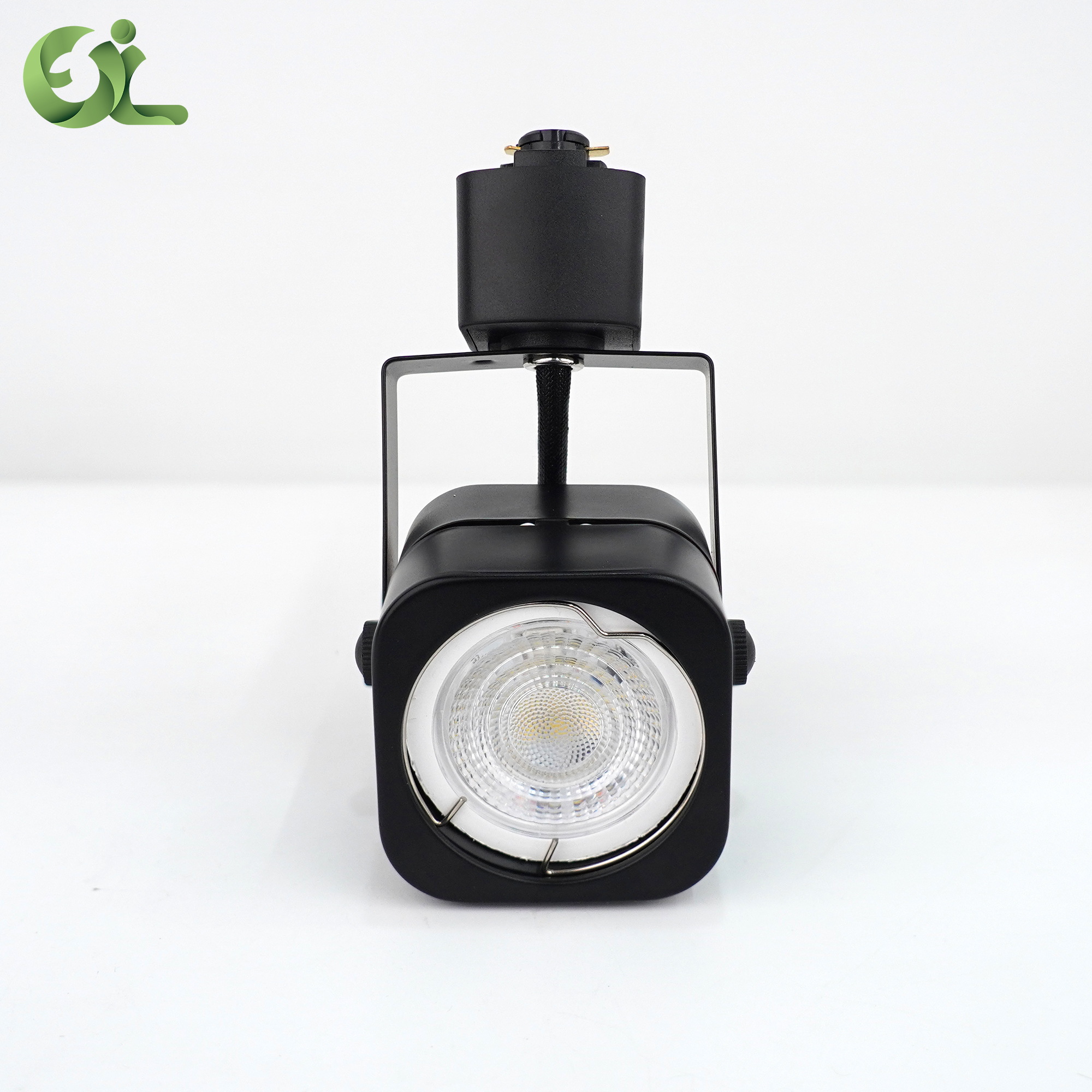 Industrial Style GU10/5.3 LED Track Light Fixture Empty Track Lighting System with Metal Guide Rail Bracket for Home Office