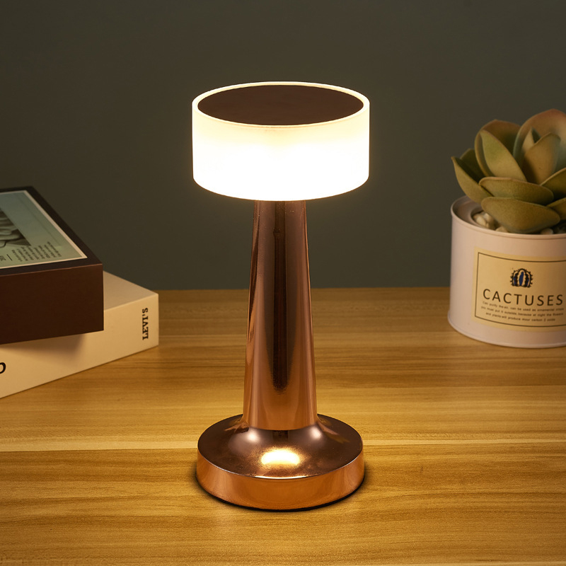 Modern Simple Luxury Light Led Portable Rechargeable Table Lamp for Hotel Coffee Shop Restaurant Table Desk Lamp