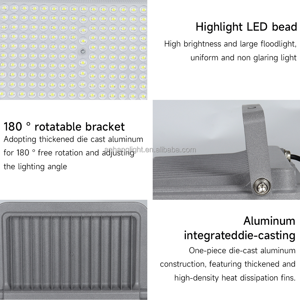 Wholesale IP65 Waterproof 30W 50W 100W 200W 300W 400W Bright Outdoor Security Commercial Project Industrial LED Flood Light