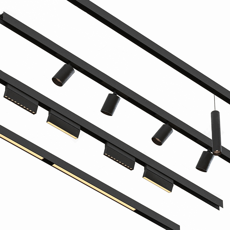 Pro Recessed DC 48V Aluminum Modern Magnetic Track Rail System-2-Wire Linear Lighting