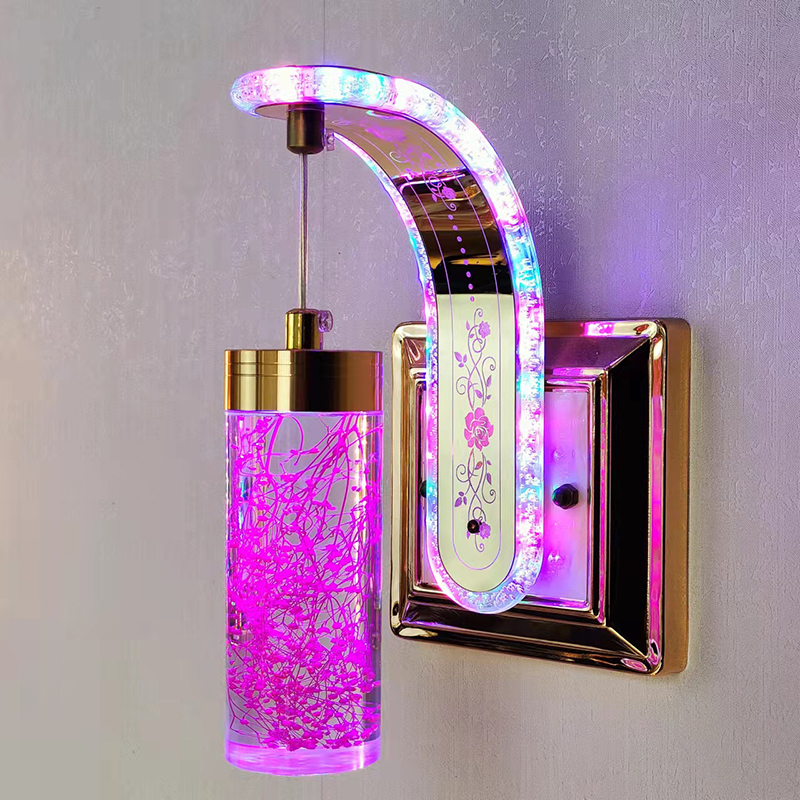 Factory Wholesale Hot Sale New Design Dry Flower Acrylic Wall Bracket Lights Modern Small Wall Light Lamp